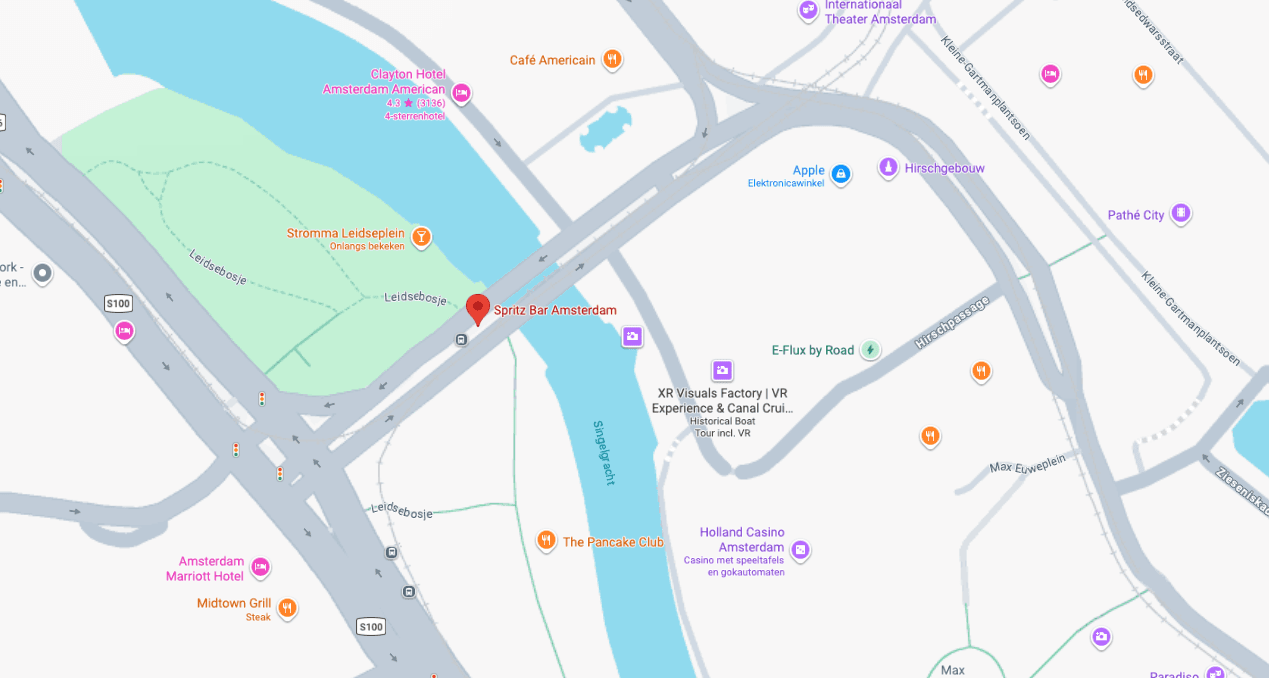 Spritz Bar Amsterdam — Leidsebosje 2 on the canal